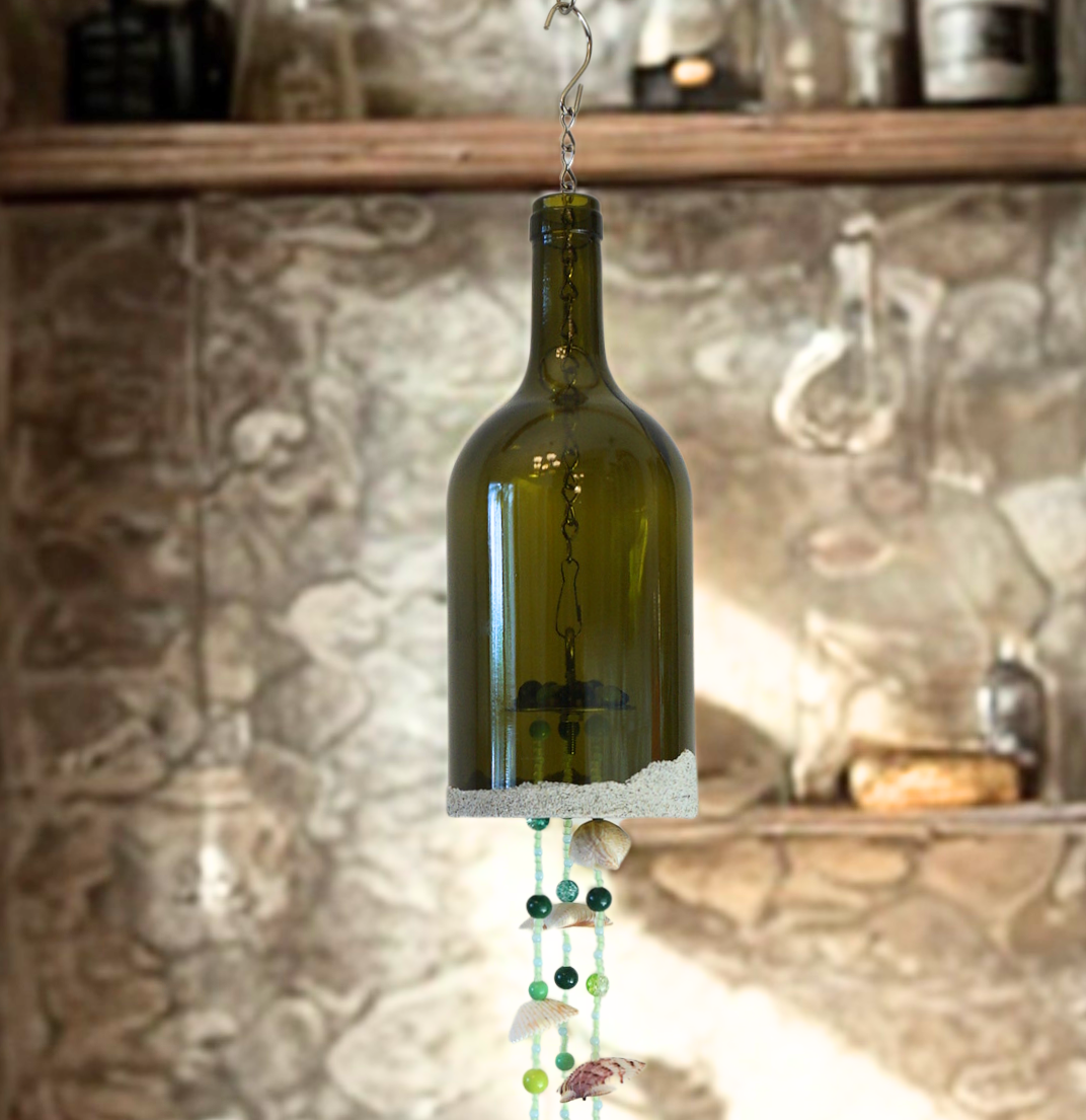Shell bottle wind chimes - Tidal Drifts